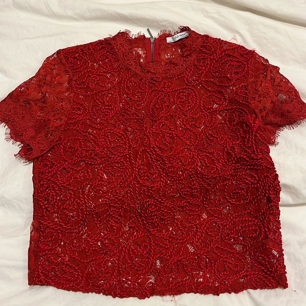 Zara Short-Sleeve Blouse